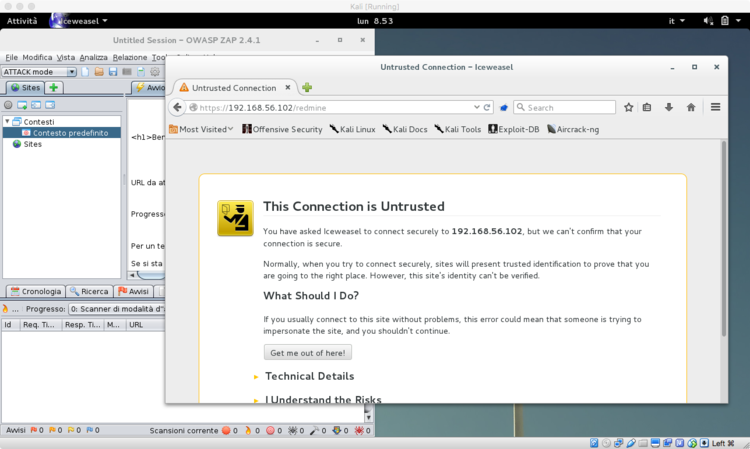 La connessione non è fidata